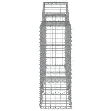 Arched Gabion Baskets - 4 pcs Galvanised Iron Garden Barriers