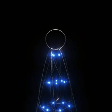 200 LEDs Blue Christmas Tree Light for Flagpole - 180 cm