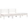 Garden Sofa 3-Seater White Solid Pine | Hipomarket UK