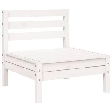 Garden Sofa 3-Seater White Solid Pine | Hipomarket UK