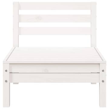 Garden Sofa 3-Seater White Solid Pine | Hipomarket UK