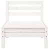 Garden Sofa 3-Seater White Solid Pine | Hipomarket UK