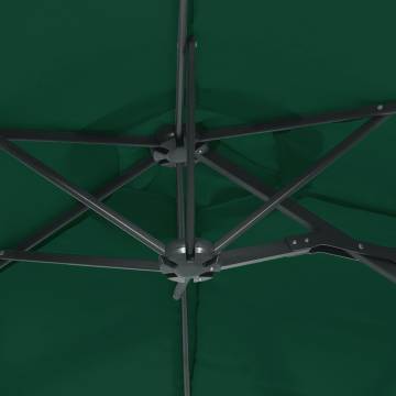 Double-Head Parasol Green 316x240 cm - Stylish Sun Protection