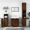 3 Piece Bathroom Cabinet Set Brown Oak Engineered Wood Colour brown oak Number of 3 