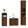 3 Piece Brown Oak Bathroom Cabinet Set | Stylish & Practical