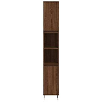 3 Piece Brown Oak Bathroom Cabinet Set | Stylish & Practical