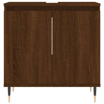 3 Piece Brown Oak Bathroom Cabinet Set | Stylish & Practical