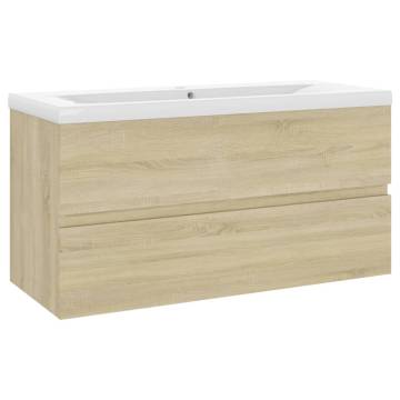 Stylish Sink Cabinet with Built-in Basin | Sonoma Oak Design