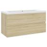 Stylish Sink Cabinet with Built-in Basin | Sonoma Oak Design