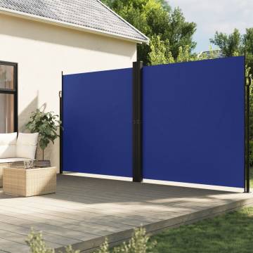 Retractable Side Awning Blue 220x1000 cm - Stylish Privacy Screen