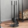 4 Piece Fireplace Tool Set - Durable Steel for Homes