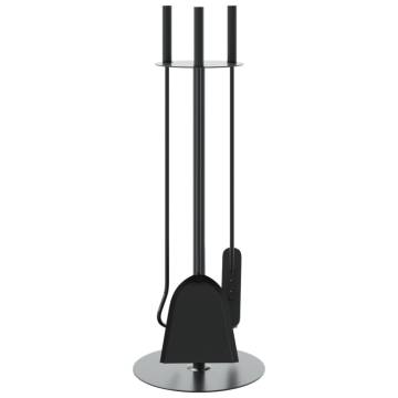 4 Piece Fireplace Tool Set - Durable Steel for Homes