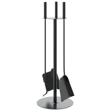 4 Piece Fireplace Tool Set - Durable Steel for Homes