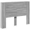 Stylish LED Headboard Cabinet Grey Sonoma | HipoMarket