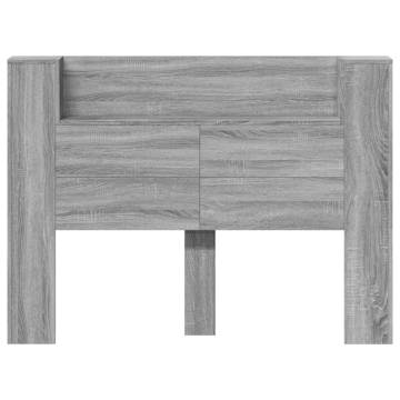 Stylish LED Headboard Cabinet Grey Sonoma | HipoMarket