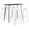 Modern 5 Piece Black and White Bar Set for Your Home