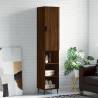 Highboard Brown Oak 34.5x34x180 cm Engineered Wood Colour brown oak Quantity in Package 1 Model 3 shelves 