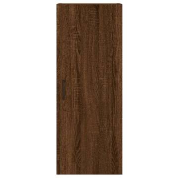 Elegant Highboard Brown Oak - 34.5x34x180 cm Engineered Wood