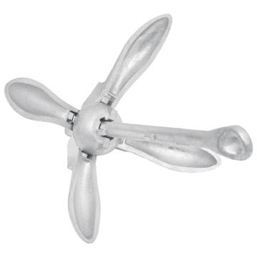 Folding Anchor Silver 3.2 kg - Malleable Iron | HipoMarket