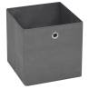 Stylish Non-woven Fabric Storage Boxes - 4 pcs Grey | HipoMarket