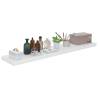 Stylish Floating Wall Shelves - Set of 4 High Gloss White