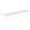 Stylish Floating Wall Shelves - Set of 4 High Gloss White