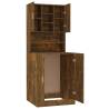 Washing Machine Cabinet - Smoked Oak Engineered Wood | HipoMarket