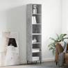 Highboard Concrete Grey 34.5x32.5x180 cm Engineered Wood Colour concrete grey Quantity in Package 1 Model 3 shelves 