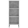 Stylish Highboard in Concrete Grey - 180 cm Engineered Wood