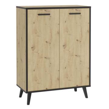 FMD Shoe Cabinet - 5 Compartments Artisan Oak | Hipomarket