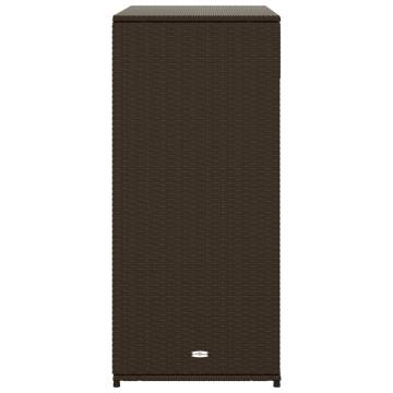 Garden Storage Cabinet Brown 105x55x113 cm - Poly Rattan