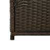 Garden Storage Cabinet Brown 105x55x113 cm - Poly Rattan