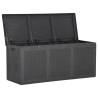 Garden Storage Box 270L - Black PP Rattan | Hipomarket