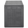 Garden Storage Box 270L - Black PP Rattan | Hipomarket