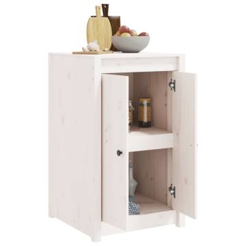 Outdoor Kitchen Cabinet - White Solid Wood Pine | HipoMarket UK