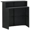 Garden Bar Table Black - Stylish 2-Tier Poly Rattan Design