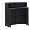 Garden Bar Table Black - Stylish 2-Tier Poly Rattan Design