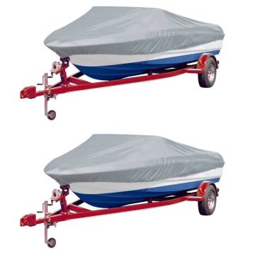 Durable Grey Boat Covers 2 pcs | Fit Length 519-580 cm