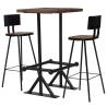 Bar Set 3 Piece Solid Reclaimed Wood Number of 2 