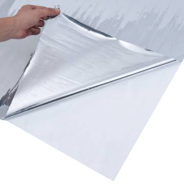 Solar Film Static Reflective Silver 60x2000 cm - Privacy & UV Block