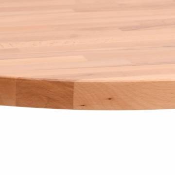 Round Solid Wood Beech Table Top Ø50x2.5 cm | HipoMarket