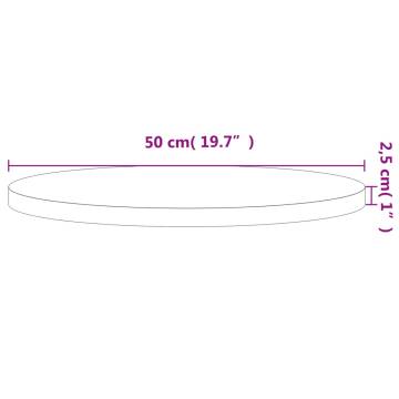 Round Solid Wood Beech Table Top Ø50x2.5 cm | HipoMarket