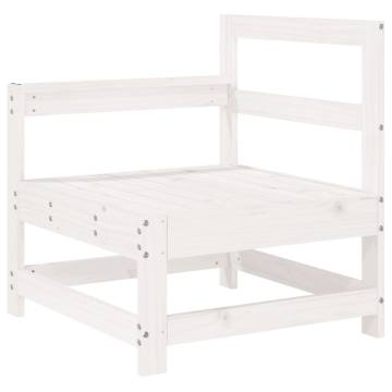 Garden Corner Sofa - White Solid Wood Pine | HipoMarket