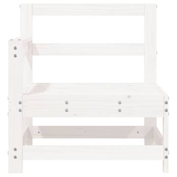 Garden Corner Sofa - White Solid Wood Pine | HipoMarket