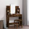 Dressing Table with Mirror Smoked Oak 96x39x142 cm Colour smoked oak Quantity in Package 1 