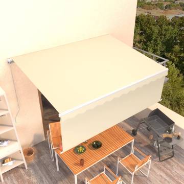 Manual Retractable Awning 4x3m Cream - Stylish & Durable