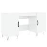 High Gloss White Desk - 140x50x75 cm Engineered Wood