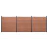 Fence Panel Set Brown 526x186 cm WPC Colour brown Size 526 x 186 cm Quantity in Package 1 