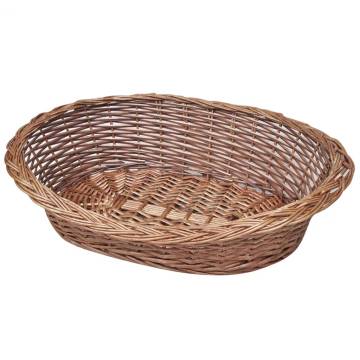 Willow Dog Basket/Pet Bed Natural 50 cm - Comfortable & Stylish