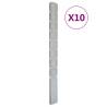 Garden Fence Posts 10 pcs Silver 220 cm Galvanised Steel Size 220 cm Quantity in Package 10 